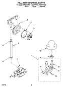 FILL AND OVERFILL PARTS Diagram and Parts List for KUDI01FKBL0  KitchenAid Dishwasher