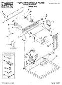 TOP AND CONSOLE PARTS Diagram and Parts List for TEDX540RQ1  Estate Dryer