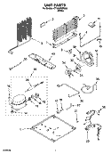 UNIT PARTS Diagram and Parts List for CT18GMXRQ00  Crosley Refrigerator
