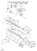 MOTOR AND ICE CONTAINER Diagram and Parts List for KSRS25QGWH01  KitchenAid Refrigerator