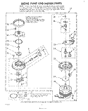 PUMP AND MOTOR Diagram and Parts List for DU7500XL0  Whirlpool Dishwasher