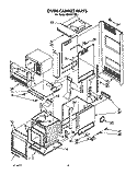 OVEN CABINET Diagram and Parts List for KEMI371TBL1  KitchenAid Microwave Oven Combo