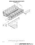 UPPER RACK AND TRACK Diagram and Parts List for 4KUDI220T2  KitchenAid Dishwasher