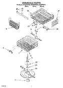 DISHRACK PARTS Diagram and Parts List for DU909PWKQ0  Whirlpool Dishwasher
