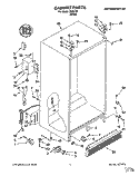 CABINET Diagram and Parts List for 3XRA720  Whirlpool Refrigerator