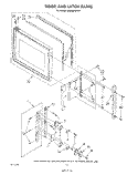 DOOR AND LATCH Diagram and Parts List for SM988PEPW1  Whirlpool Range