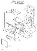 UPPER OVEN Diagram and Parts List for RBD307PDB1  Whirlpool Wall Oven