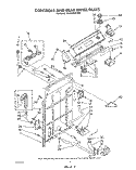 CONTROLS AND REAR Diagram and Parts List for 4LA9300XTW0  Whirlpool Washer