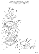 REFRIGERATOR SHELF Diagram and Parts List for KSUP27QDBL05  KitchenAid Refrigerator