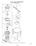 PUMP AND MOTOR Diagram and Parts List for DU8116XT0  Whirlpool Dishwasher