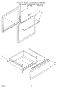 DOOR AND DRAWER Diagram and Parts List for FEP310YL2  Whirlpool Range