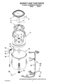BASKET AND TUB PARTS Diagram and Parts List for WTW5700XL3  Whirlpool Washer
