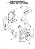 DISPENSER FRONT PARTS Diagram and Parts List for CS22AFXKS06  Crosley Refrigerator