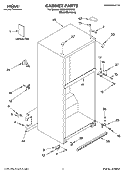 CABINET PARTS Diagram and Parts List for IR2MHMXRS00  Whirlpool Refrigerator