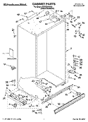 CABINET PARTS Diagram and Parts List for KSSO36FMX02  KitchenAid Refrigerator