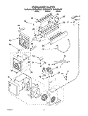 ICEMAKER PARTS Diagram and Parts List for GD5SHGXLT01  Whirlpool Refrigerator