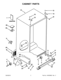 CABINET PARTS Diagram and Parts List for WRS537SIAF00  Whirlpool Refrigerator
