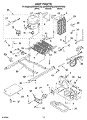 UNIT Diagram and Parts List for GS2SHGXKQ02  Whirlpool Refrigerator