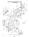 CONTROLS AND REAR PANEL Diagram and Parts List for LA6098XTF0  Whirlpool Washer