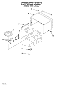 OVEN CAVITY Diagram and Parts List for MT4078SKQ0  Whirlpool Microwave