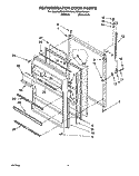 REFRIGERATOR DOOR, LIT/OPTIONAL Diagram and Parts List for RT18HKXAW01  Roper Refrigerator