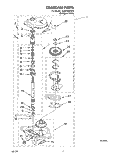 GEARCASE Diagram and Parts List for 4LBR7255AQ0  Whirlpool Washer