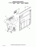 INNER DOOR PARTS Diagram and Parts List for DU1014XTXD5  Whirlpool Dishwasher