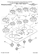 SECTION Diagram and Parts List for KGCT366EAL0  KitchenAid Cooktop