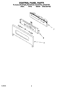 Part Location Diagram of 4451791 Whirlpool Control Panel - Stainless