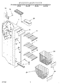 FREEZER LINER Diagram and Parts List for KSRS22KGBL04  KitchenAid Refrigerator