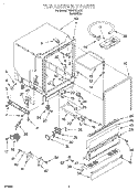 TUB ASSEMBLY Diagram and Parts List for TUD5700EQ2  Estate Dishwasher
