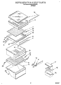 REFRIGERATOR SHELF Diagram and Parts List for 3VED27DQBW00  Whirlpool Refrigerator