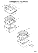 REFRIGERATOR SHELF PARTS Diagram and Parts List for RS22AQXMQ01  Roper Refrigerator