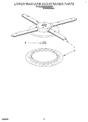LOWER WASHARM AND STRAINER Diagram and Parts List for KUDA23SY2  KitchenAid Dishwasher