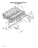 UPPER RACK AND TRACK Diagram and Parts List for KUDP220T5  KitchenAid Dishwasher