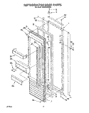 REFRIGERATOR DOOR Diagram and Parts List for KSSS42MDX00  KitchenAid Refrigerator