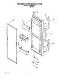REFRIGERATOR DOOR Diagram and Parts List for SS22AEXHW00  Whirlpool Refrigerator