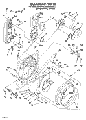 BULKHEAD PARTS Diagram and Parts List for KGYS750LT2  KitchenAid Dryer