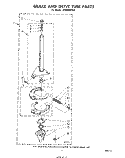 BRAKE AND DRIVE TUBE Diagram and Parts List for LA5600XPW3  Whirlpool Washer