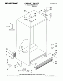 CABINET PARTS Diagram and Parts List for BRS70ERANA01  Whirlpool Refrigerator