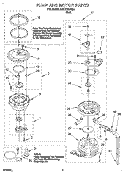PUMP AND MOTOR Diagram and Parts List for KUDX23HB0  KitchenAid Dishwasher