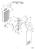 AIR FLOW Diagram and Parts List for 4YED20TKDN01  Whirlpool Refrigerator
