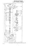 GEARCASE Diagram and Parts List for LT5000XSW3  Whirlpool Washer Dryer Combo