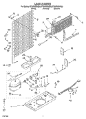 UNIT Diagram and Parts List for ET5WSEXKZ00  Whirlpool Refrigerator