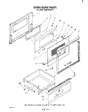 OVEN DOOR Diagram and Parts List for RM955PXLW1  Whirlpool Microwave Oven Combo
