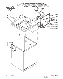 TOP AND CABINET, LIT/OPTIONAL Diagram and Parts List for LSP6244AN0  Whirlpool Washer
