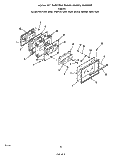 OVEN DOOR Diagram and Parts List for F9857W0  Roper Range