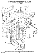 CONTROLS AND REAR PANEL PARTS Diagram and Parts List for MTW5620TQ1  Whirlpool Washer