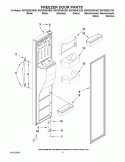 FREEZER DOOR PARTS Diagram and Parts List for WSF26D5EXL00  Whirlpool Refrigerator