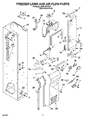 FREEZER LINER AND AIR FLOW PARTS Diagram and Parts List for KSSO42FMX02  KitchenAid Refrigerator